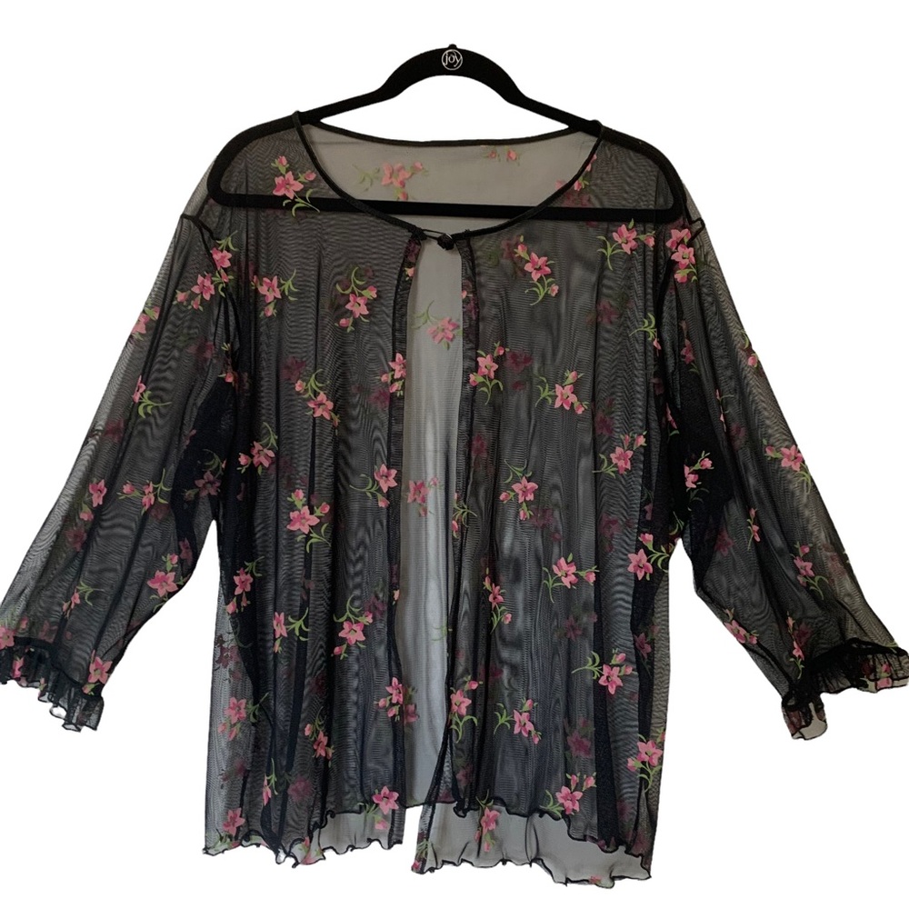 Sheer Feminine Blazer - Overblouse - 1X